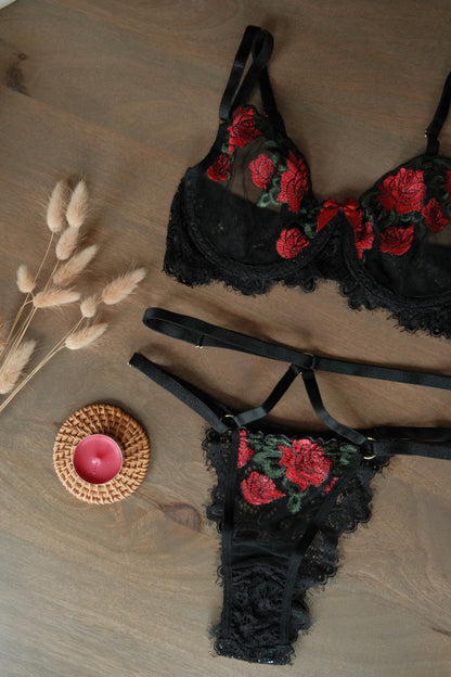 Enchanted Rose - lace and tulle set