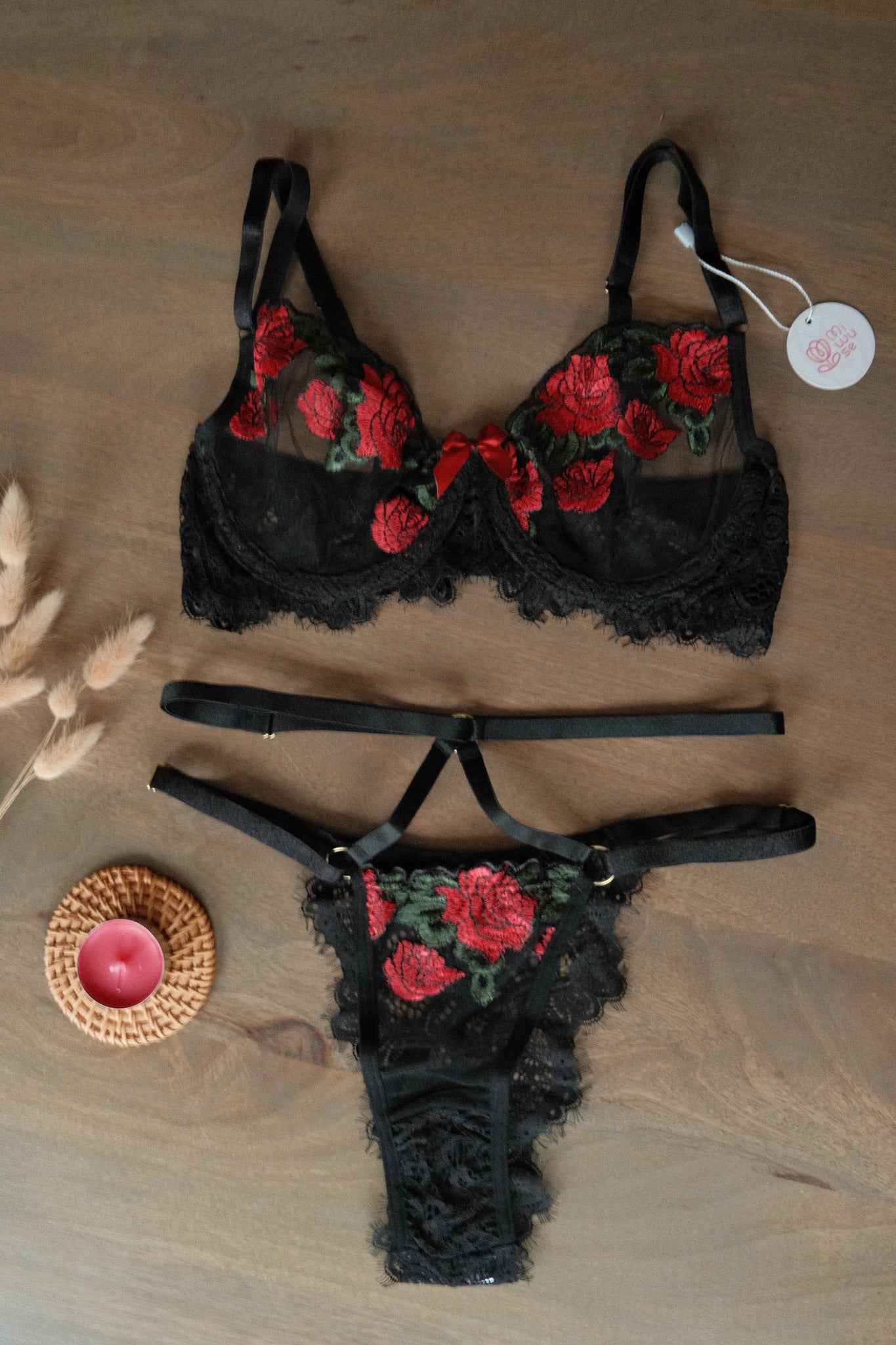 Enchanted Rose - lace and tulle set