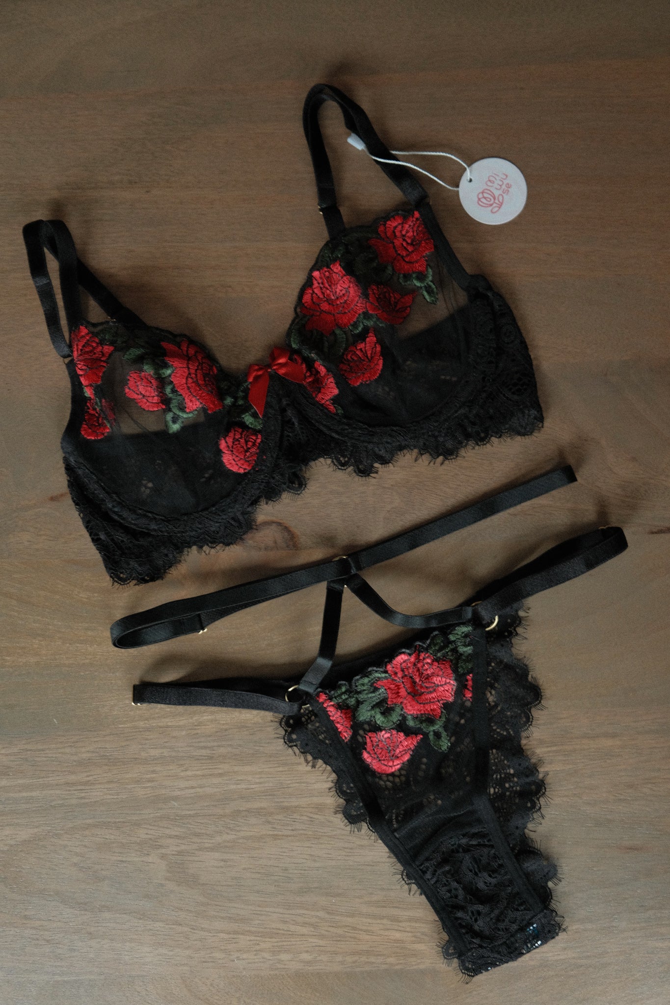 Enchanted Rose - lace and tulle set