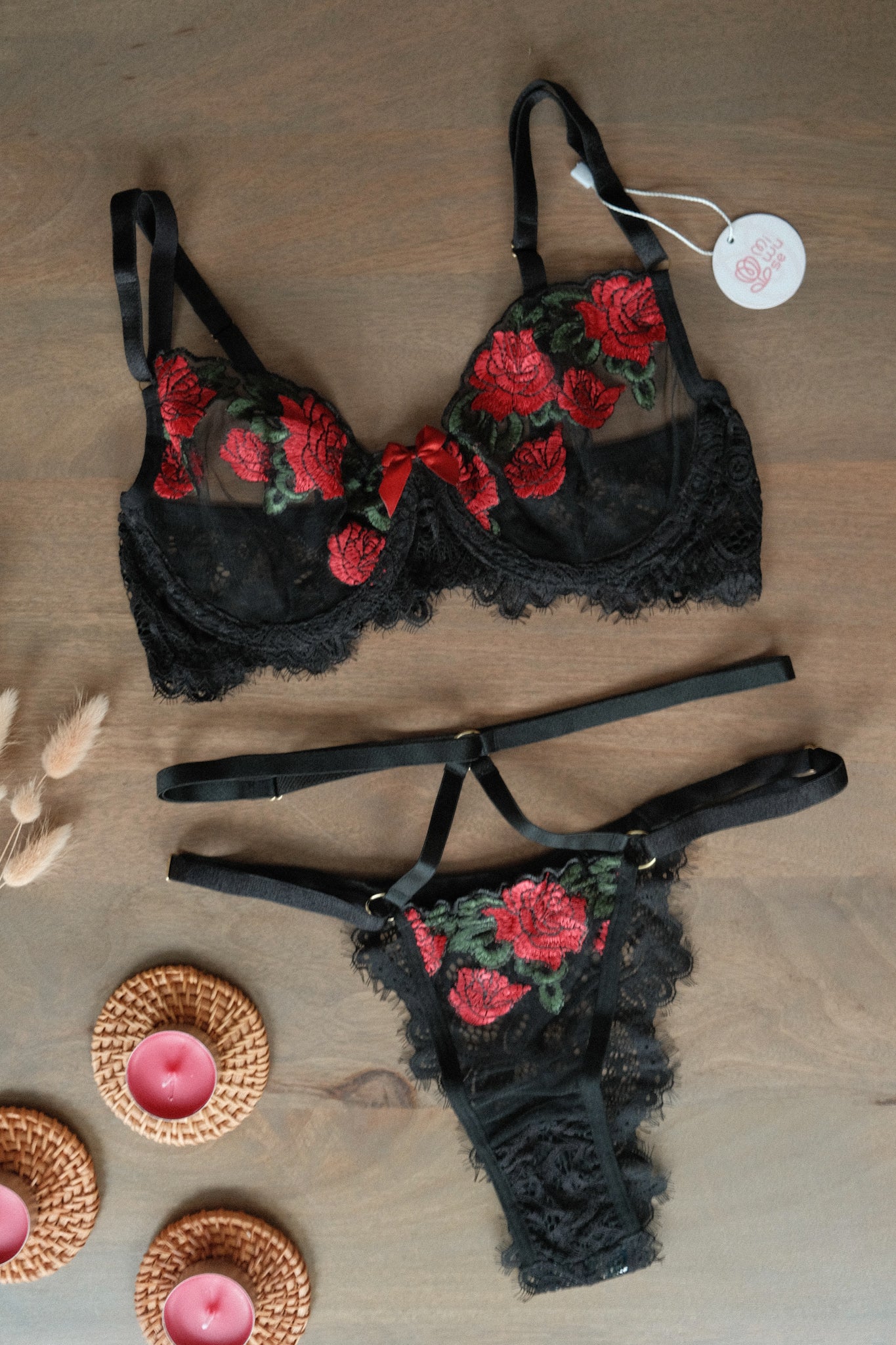 Enchanted Rose - lace and tulle set